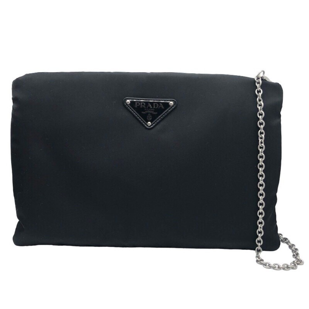 Prada Chain Shoulder Bag Black